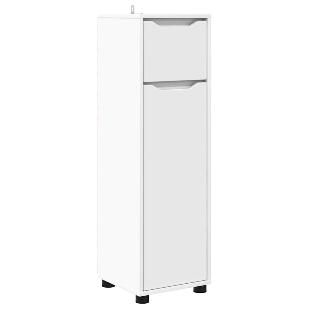 Σετ Επίπλων Μπάνιου με συρτάρι 4 pcs Λευκό Επεξεργασμένο ξύλο - Pakobazaar