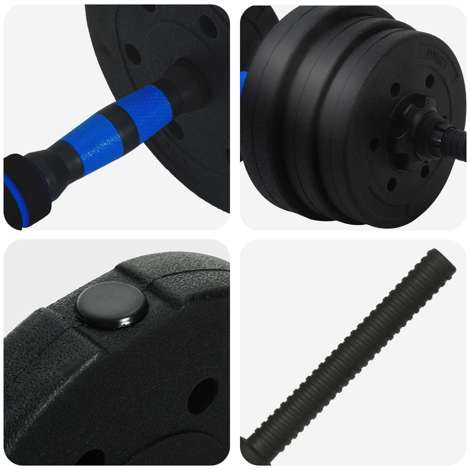 Σετ Αλτήρα 2 σε 1 30κιλά Μαύρο και μπλε - Pakobazaar