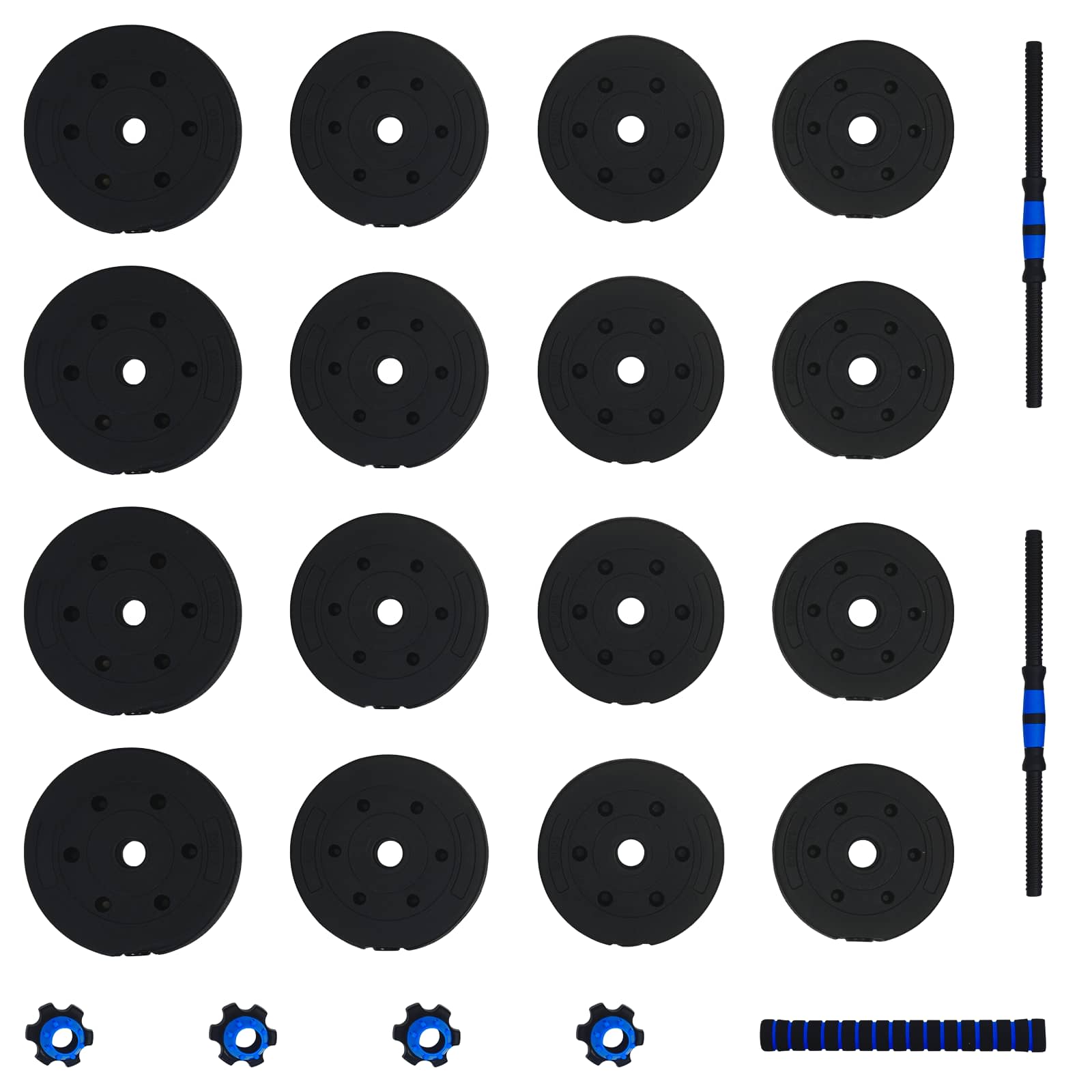 Σετ Αλτήρα 2 σε 1 30κιλά Μαύρο και μπλε - Pakobazaar