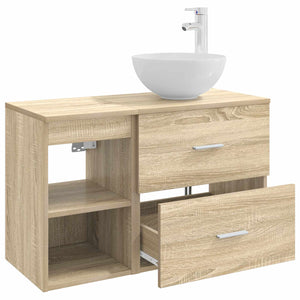 Σετ Επίπλων Μπάνιου 2 pcs Sonoma Δρυς Επεξεργασμένο Ξύλο - Pakobazaar