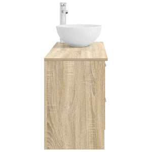Σετ Επίπλων Μπάνιου 2 pcs Sonoma Δρυς Επεξεργασμένο Ξύλο - Pakobazaar