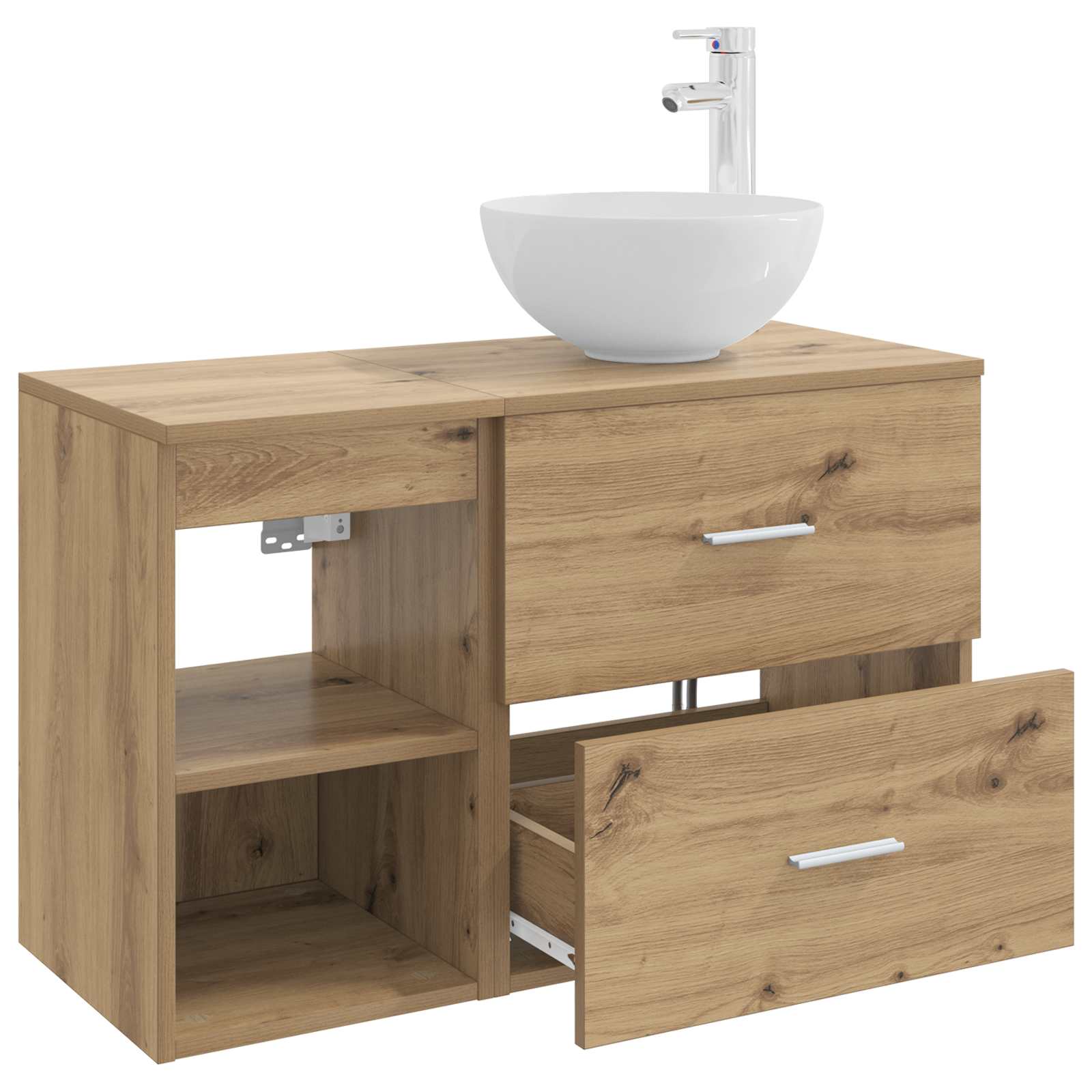 Σετ Επίπλων Μπάνιου 2 pcs Artisan Δρυς Επεξεργασμένο Ξύλο