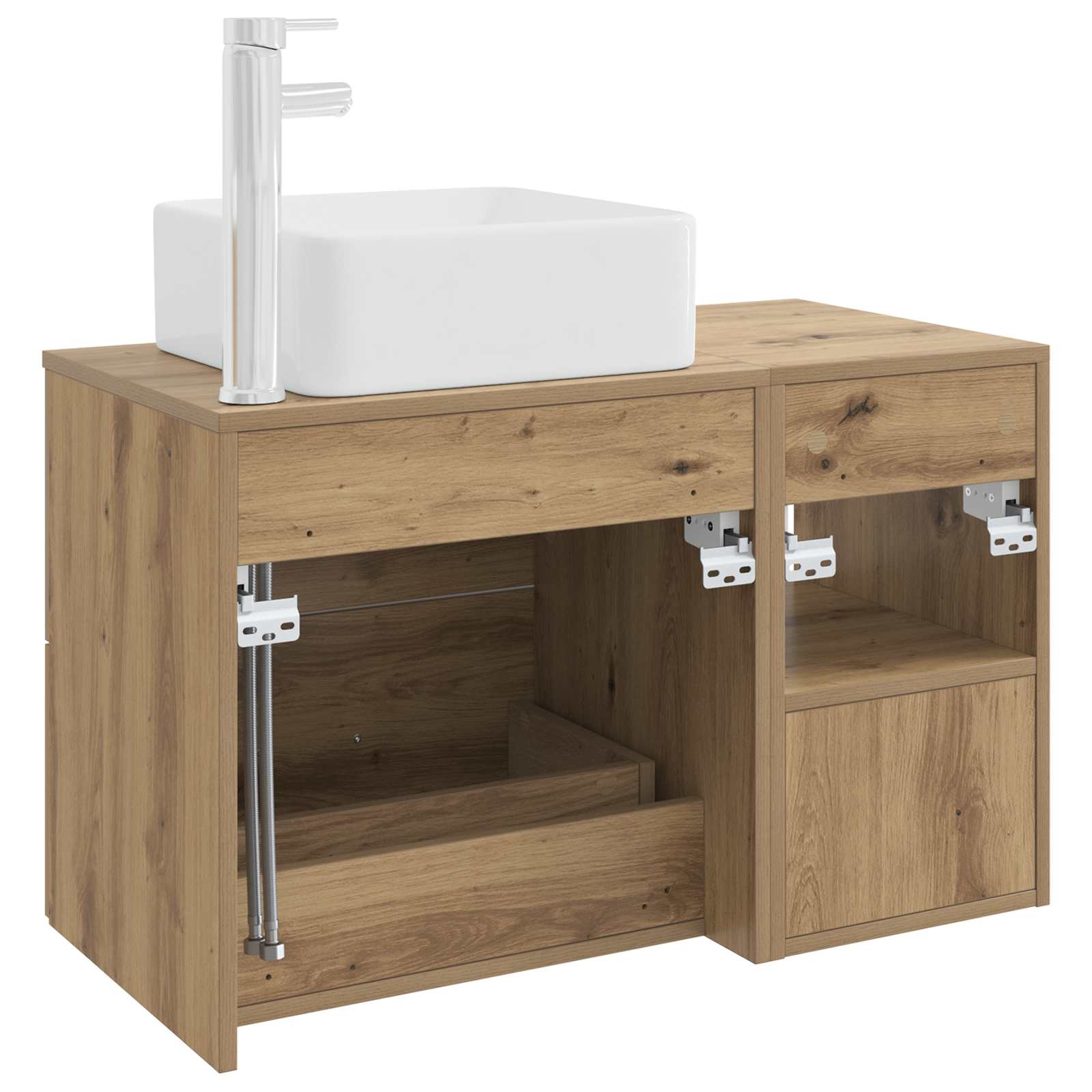 Σετ Επίπλων Μπάνιου 2 pcs Artisan Δρυς Επεξεργασμένο Ξύλο