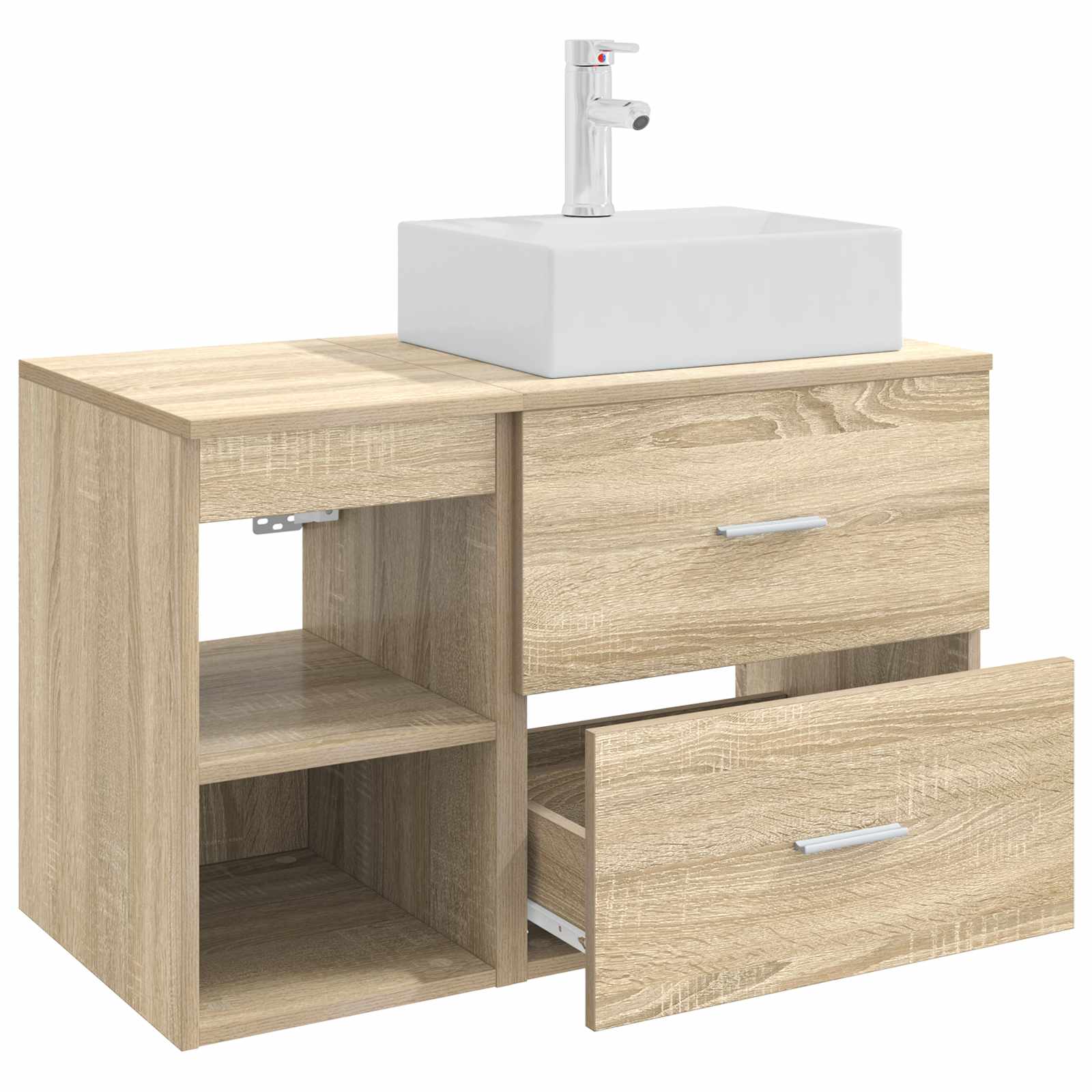 Σετ Επίπλων Μπάνιου 2 pcs Sonoma Δρυς Επεξεργασμένο Ξύλο