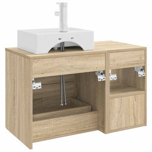 Σετ Επίπλων Μπάνιου 2 pcs Sonoma Δρυς Επεξεργασμένο Ξύλο - Pakobazaar