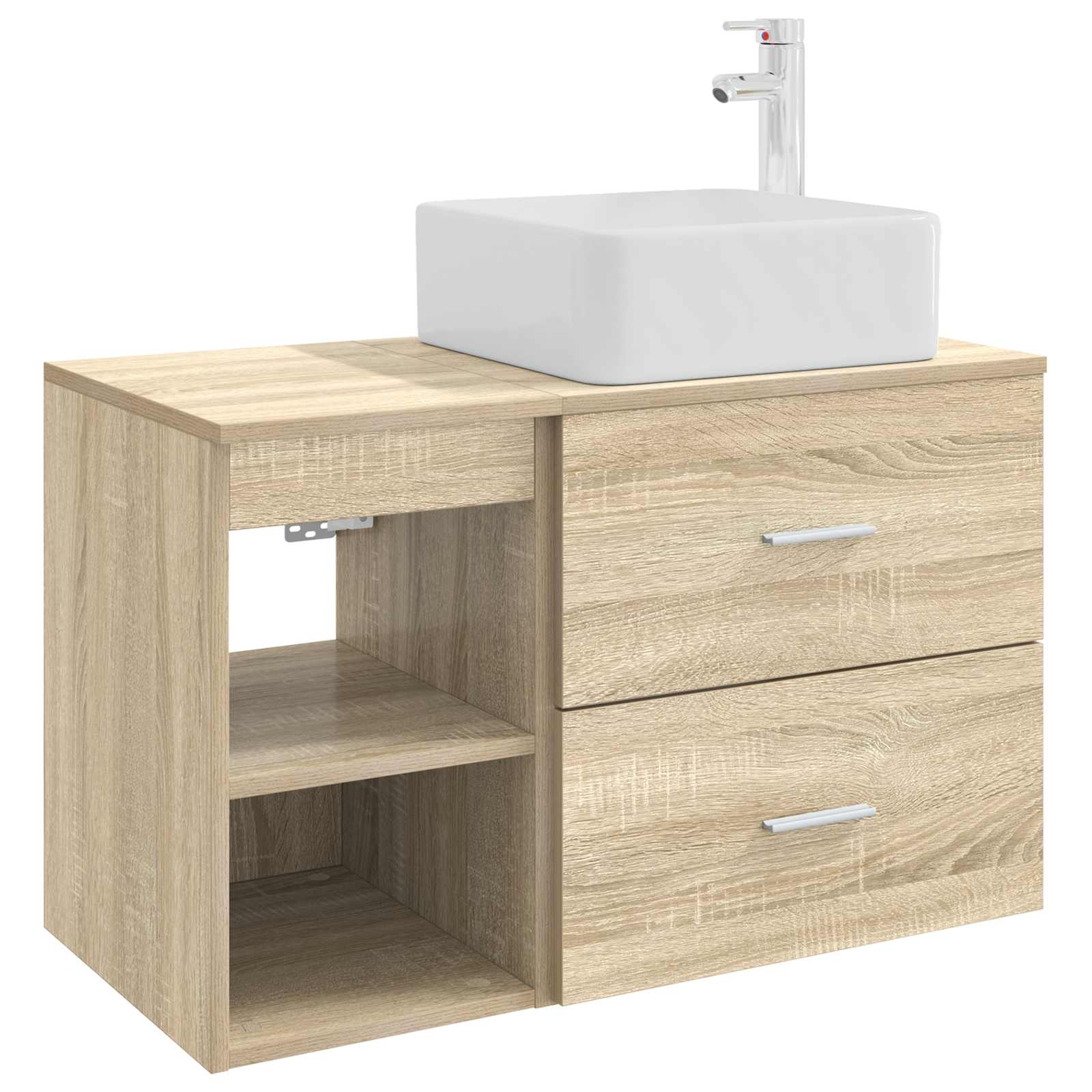 Σετ Επίπλων Μπάνιου 2 pcs Sonoma Δρυς Επεξεργασμένο Ξύλο