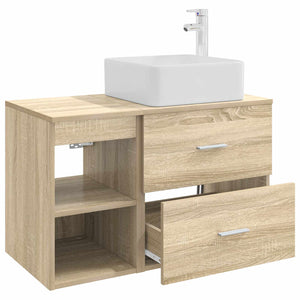 Σετ Επίπλων Μπάνιου 2 pcs Sonoma Δρυς Επεξεργασμένο Ξύλο - Pakobazaar