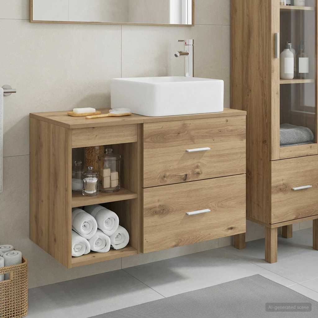 Σετ Επίπλων Μπάνιου 2 pcs Artisan Δρυς Επεξεργασμένο Ξύλο