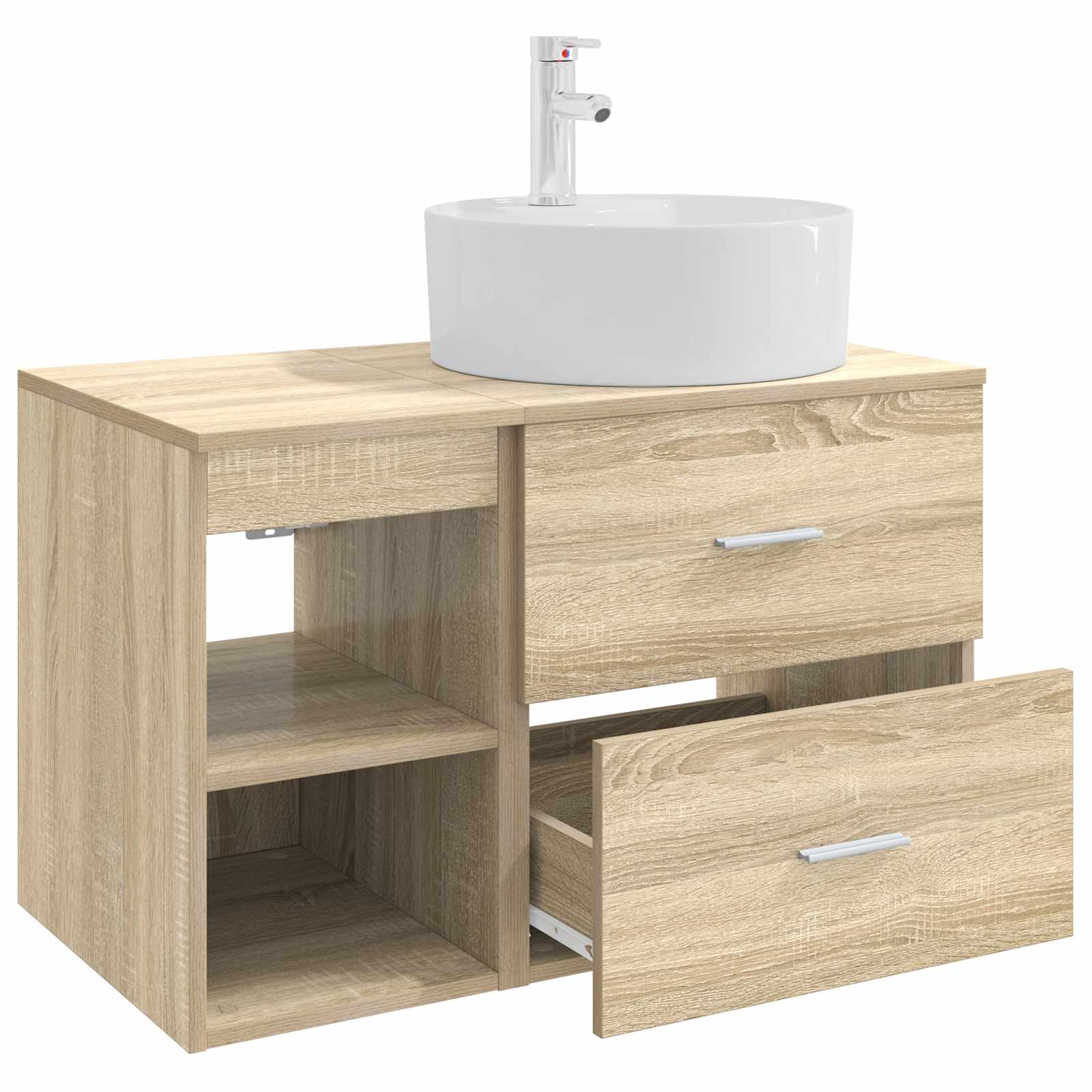 Σετ Επίπλων Μπάνιου 2 pcs Sonoma Δρυς Επεξεργασμένο Ξύλο