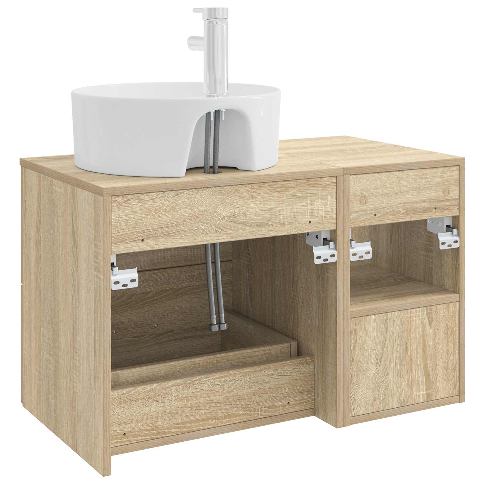 Σετ Επίπλων Μπάνιου 2 pcs Sonoma Δρυς Επεξεργασμένο Ξύλο