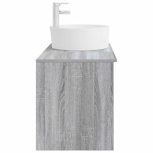 Σετ Επίπλων Μπάνιου 2 pcs Γκρι Sonoma Επεξεργασμένο Ξύλο - Pakobazaar
