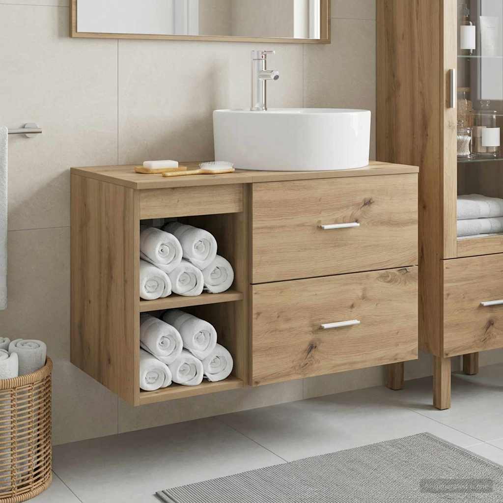Σετ Επίπλων Μπάνιου 2 pcs Artisan Δρυς Επεξεργασμένο Ξύλο