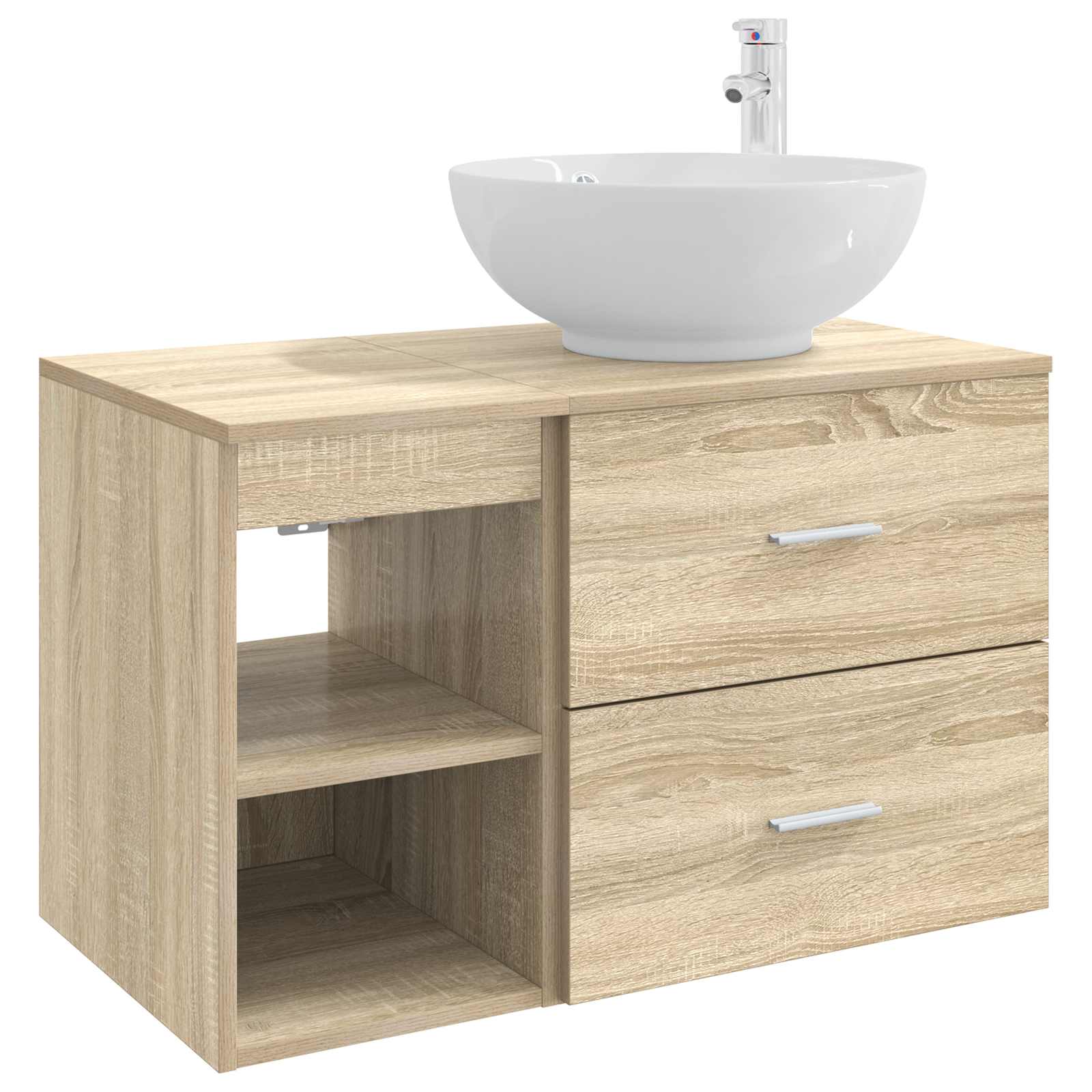 Σετ Επίπλων Μπάνιου 2 pcs Sonoma Δρυς Επεξεργασμένο Ξύλο