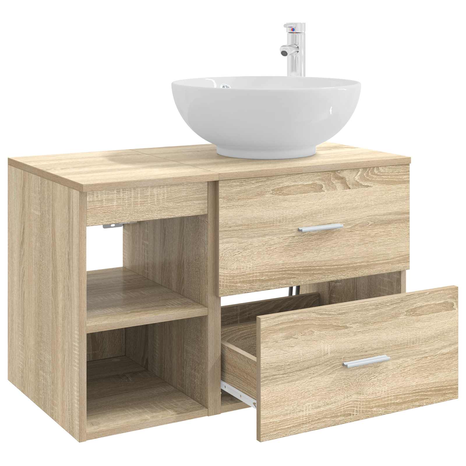 Σετ Επίπλων Μπάνιου 2 pcs Sonoma Δρυς Επεξεργασμένο Ξύλο