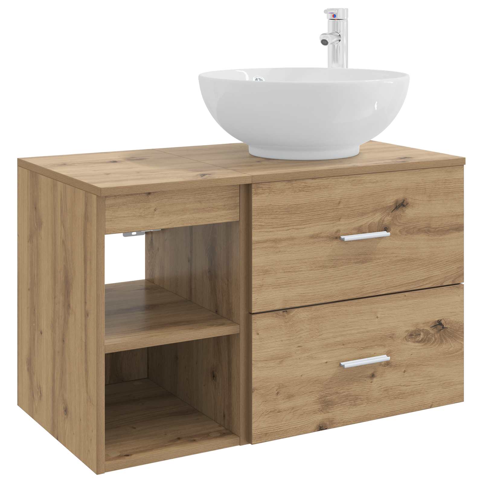 Σετ Επίπλων Μπάνιου 2 pcs Artisan Δρυς Επεξεργασμένο Ξύλο