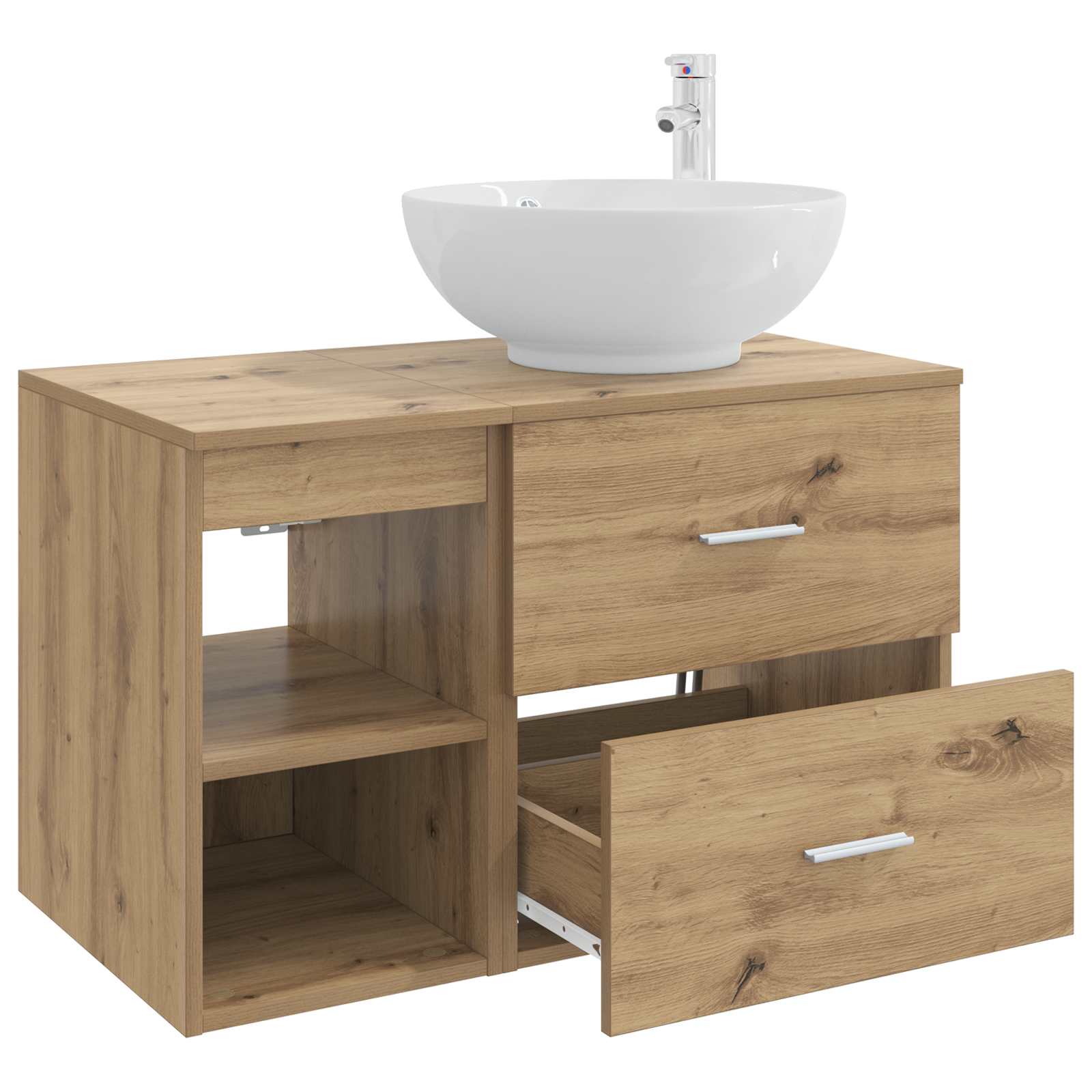 Σετ Επίπλων Μπάνιου 2 pcs Artisan Δρυς Επεξεργασμένο Ξύλο