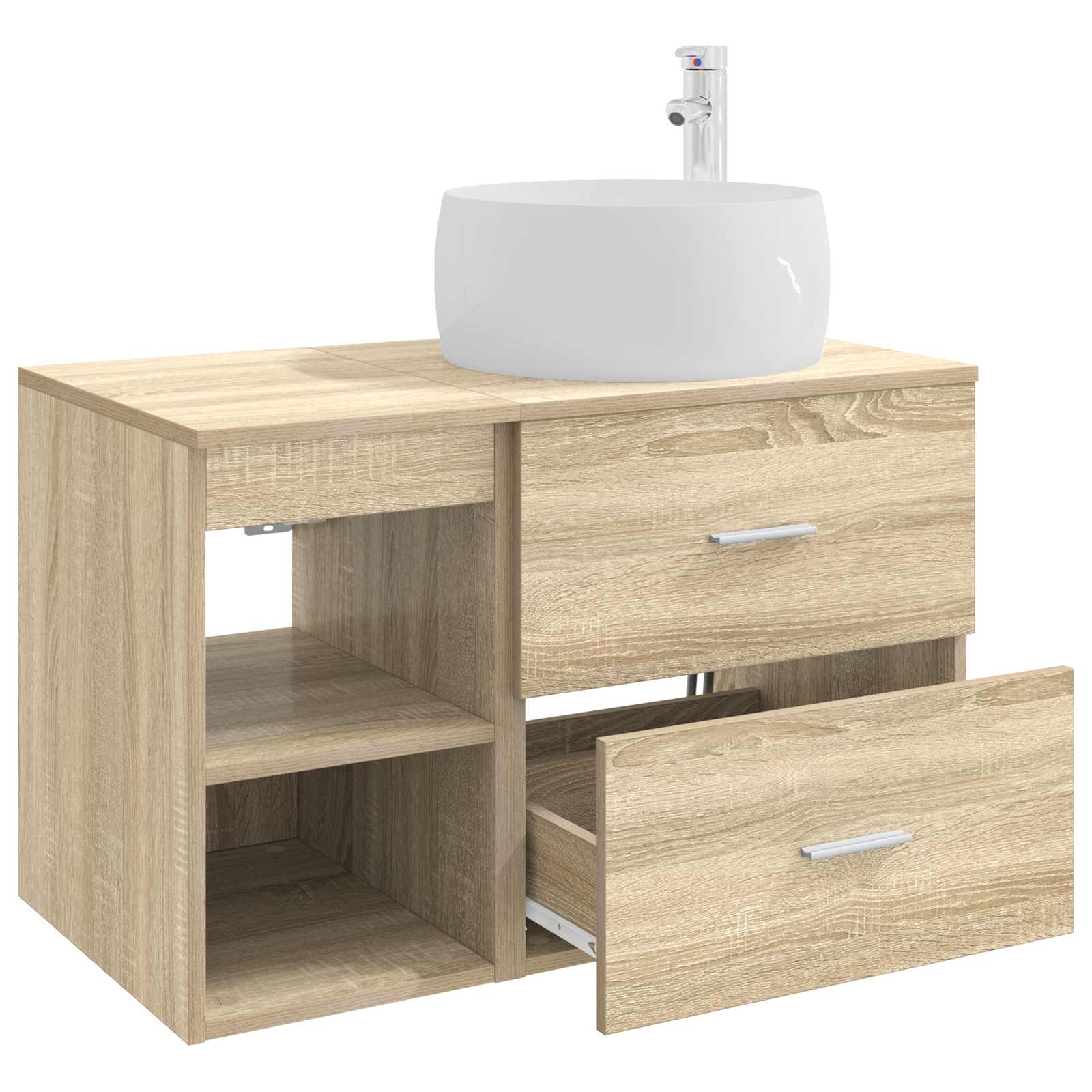 Σετ Επίπλων Μπάνιου 2 pcs Sonoma Δρυς Επεξεργασμένο Ξύλο