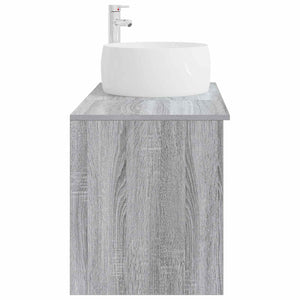 Σετ Επίπλων Μπάνιου 2 pcs Γκρι Sonoma Επεξεργασμένο Ξύλο - Pakobazaar