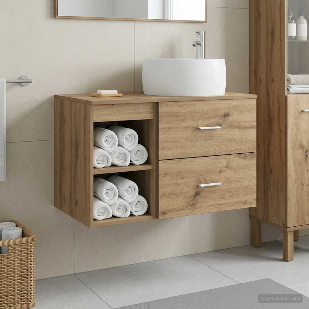 Σετ Επίπλων Μπάνιου 2 pcs Artisan Δρυς Επεξεργασμένο Ξύλο