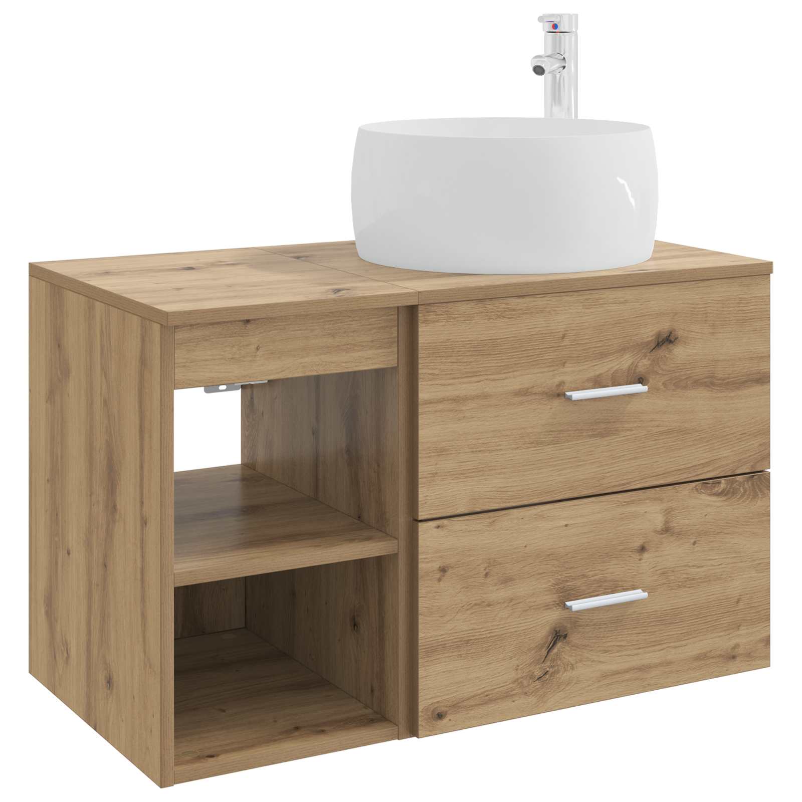 Σετ Επίπλων Μπάνιου 2 pcs Artisan Δρυς Επεξεργασμένο Ξύλο