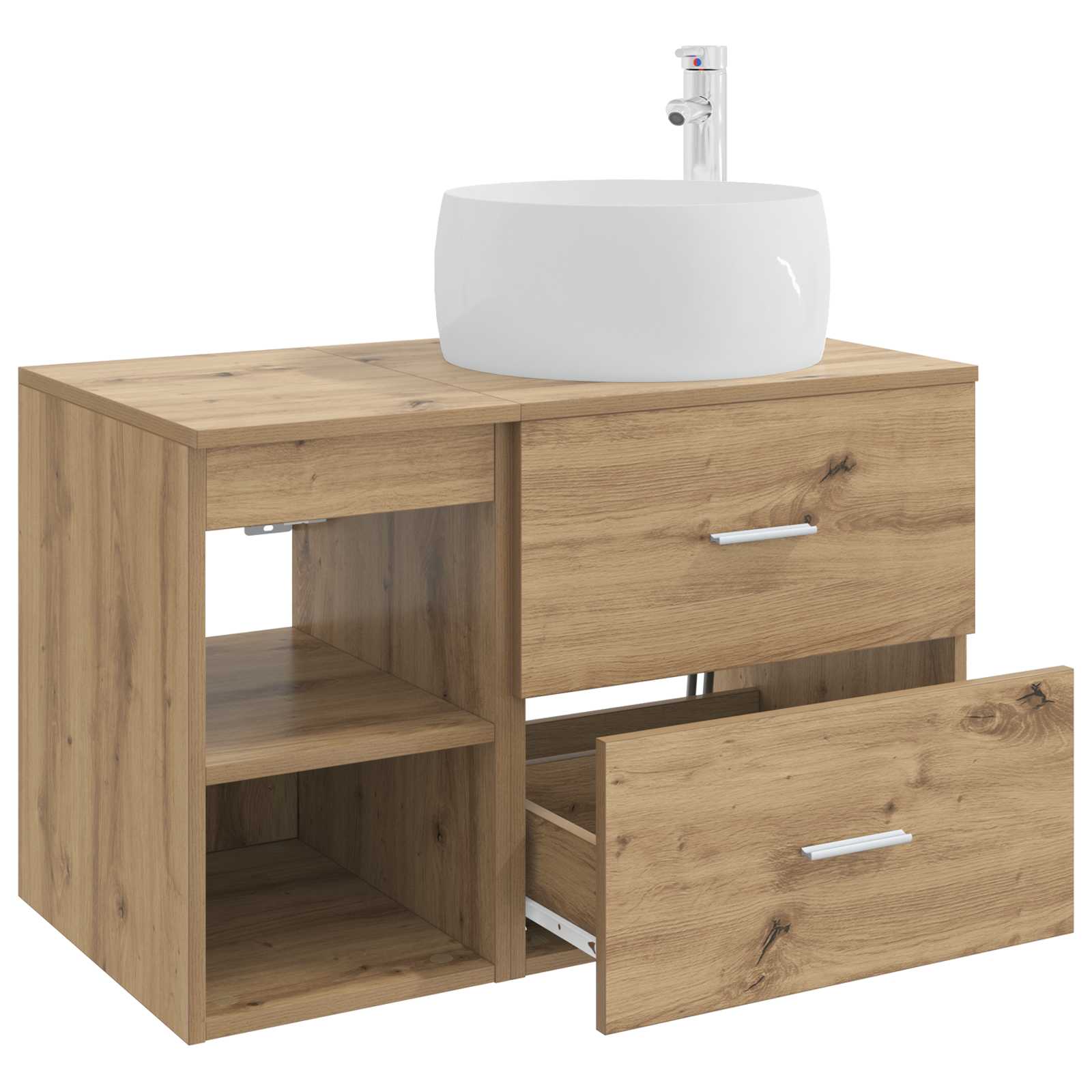 Σετ Επίπλων Μπάνιου 2 pcs Artisan Δρυς Επεξεργασμένο Ξύλο