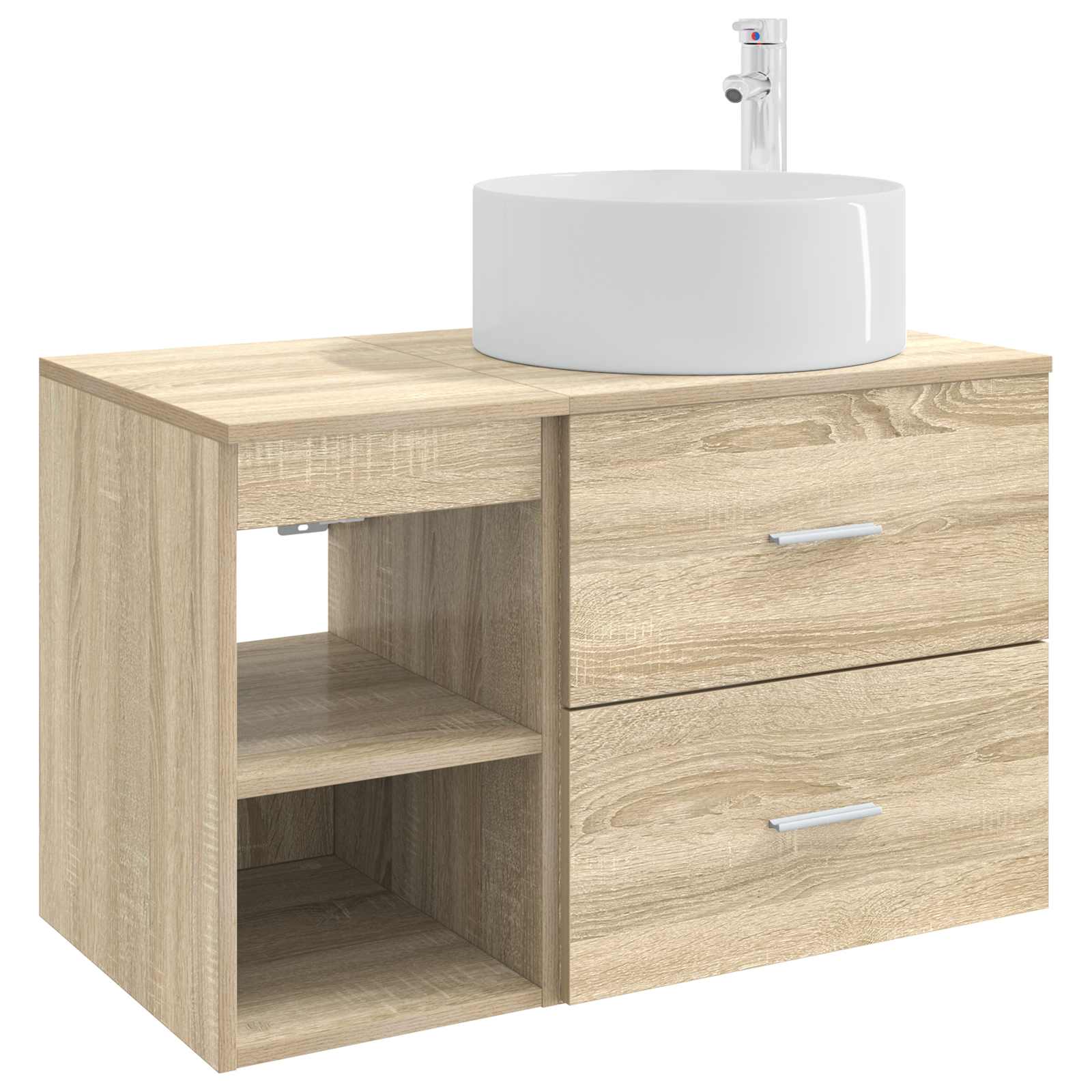 Σετ Επίπλων Μπάνιου 2 pcs Sonoma Δρυς Επεξεργασμένο Ξύλο