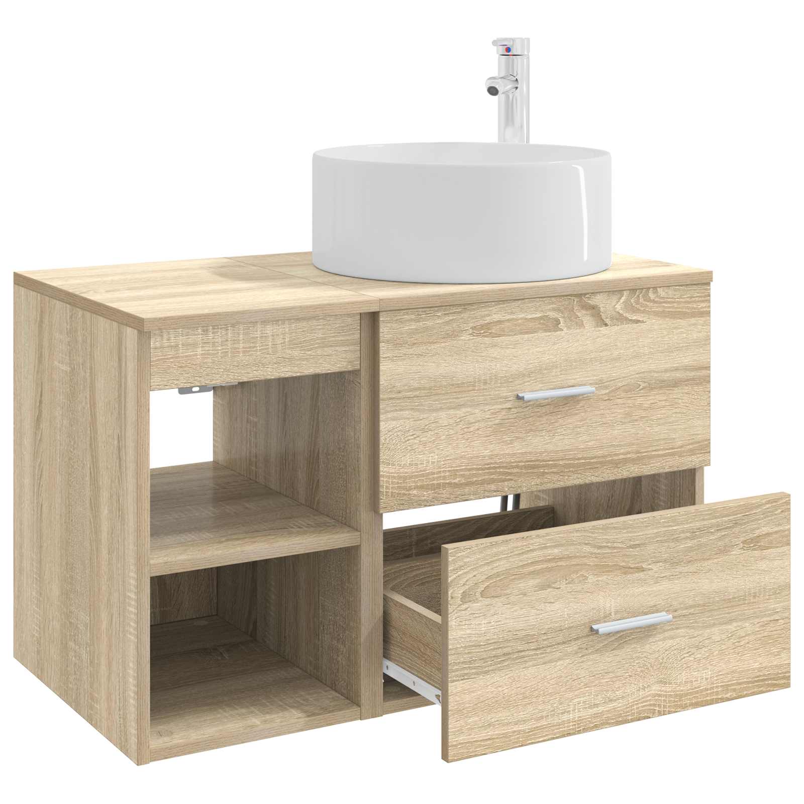 Σετ Επίπλων Μπάνιου 2 pcs Sonoma Δρυς Επεξεργασμένο Ξύλο