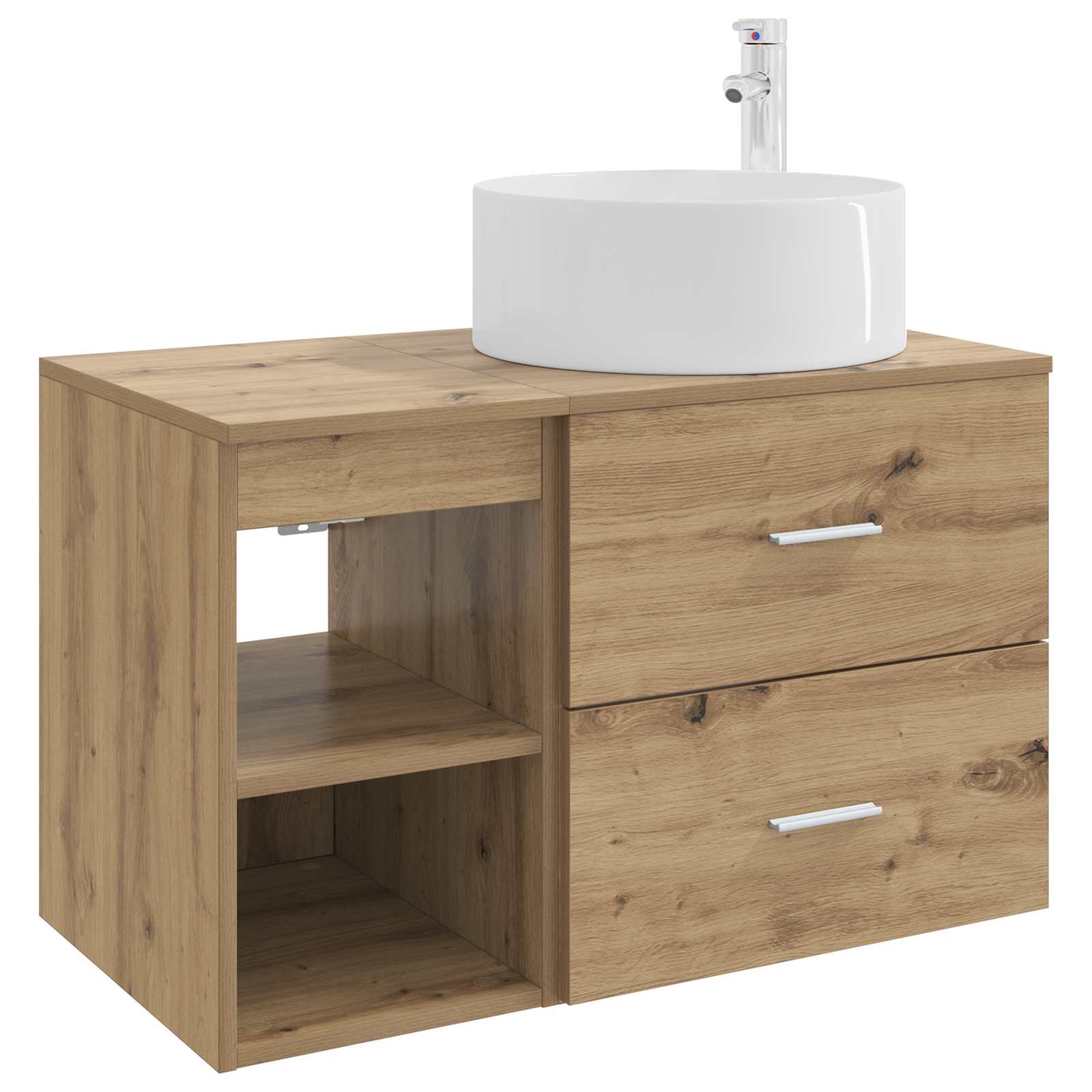 Σετ Επίπλων Μπάνιου 2 pcs Artisan Δρυς Επεξεργασμένο Ξύλο