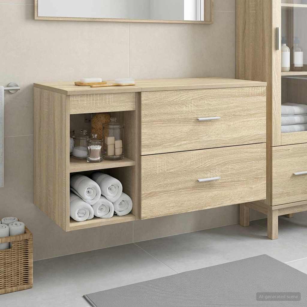 Σετ Επίπλων Μπάνιου 2 pcs Sonoma Δρυς Επεξεργασμένο Ξύλο
