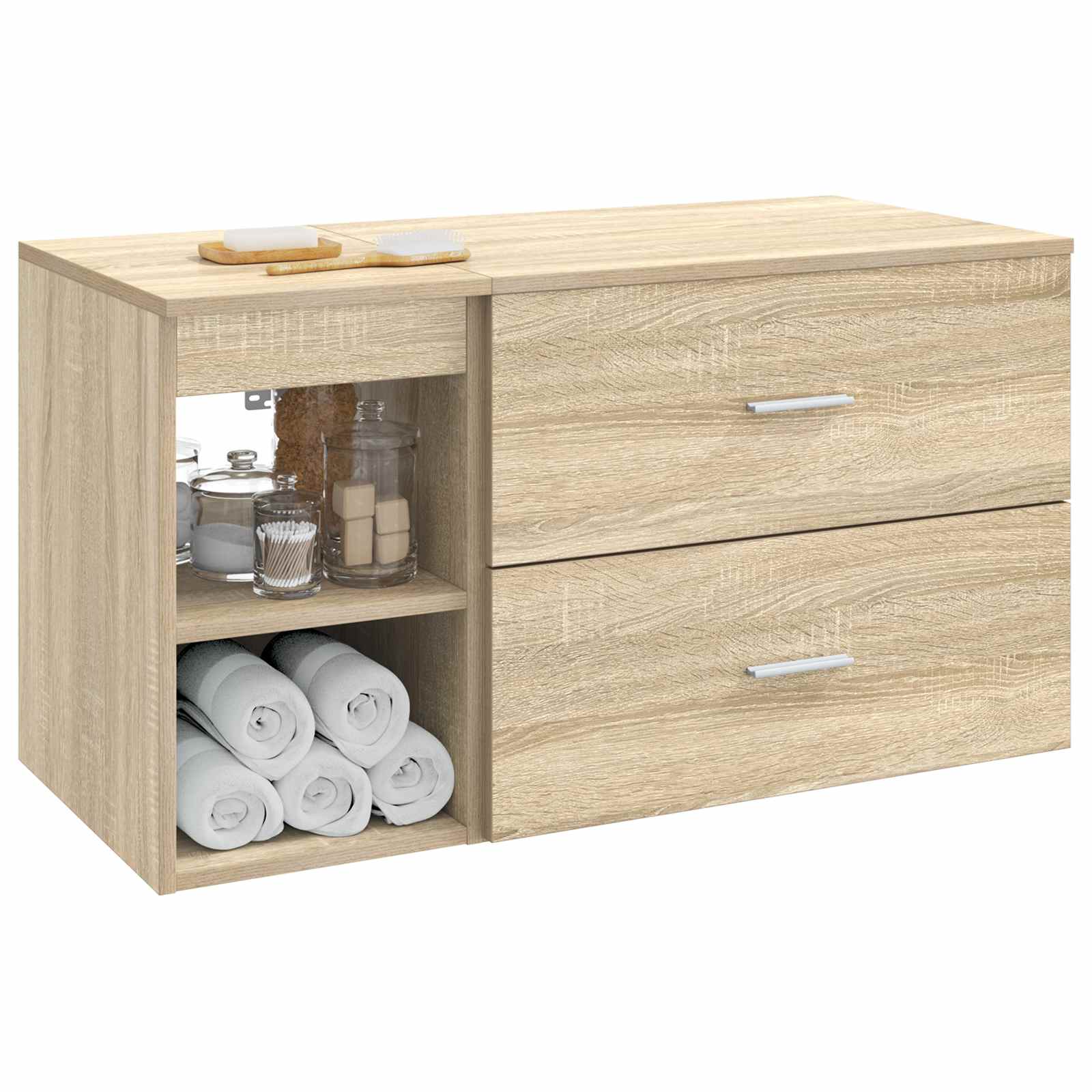 Σετ Επίπλων Μπάνιου 2 pcs Sonoma Δρυς Επεξεργασμένο Ξύλο