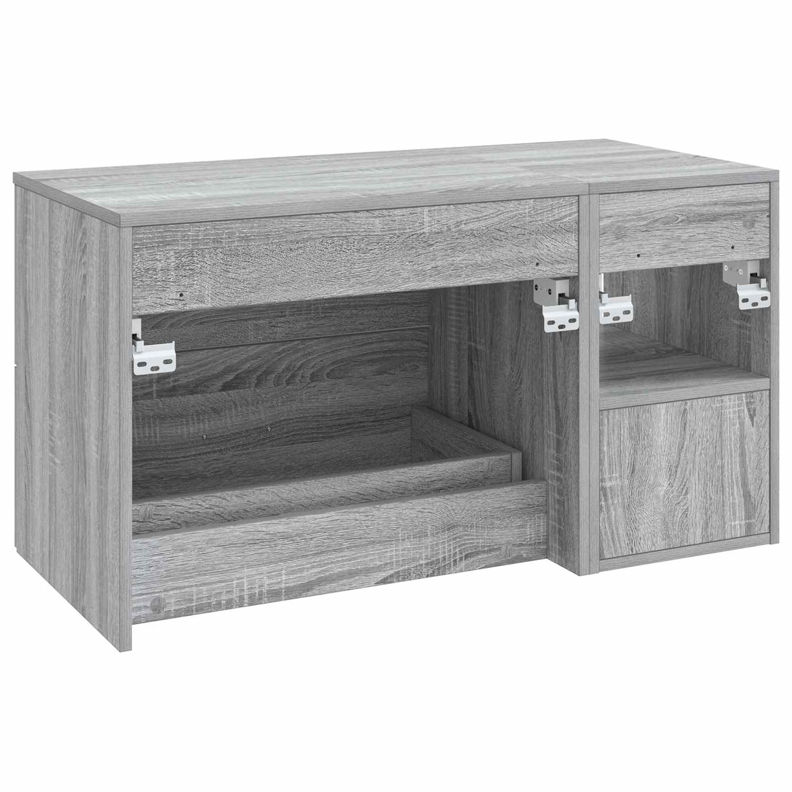 Σετ Επίπλων Μπάνιου 2 pcs Γκρι Sonoma Επεξεργασμένο Ξύλο