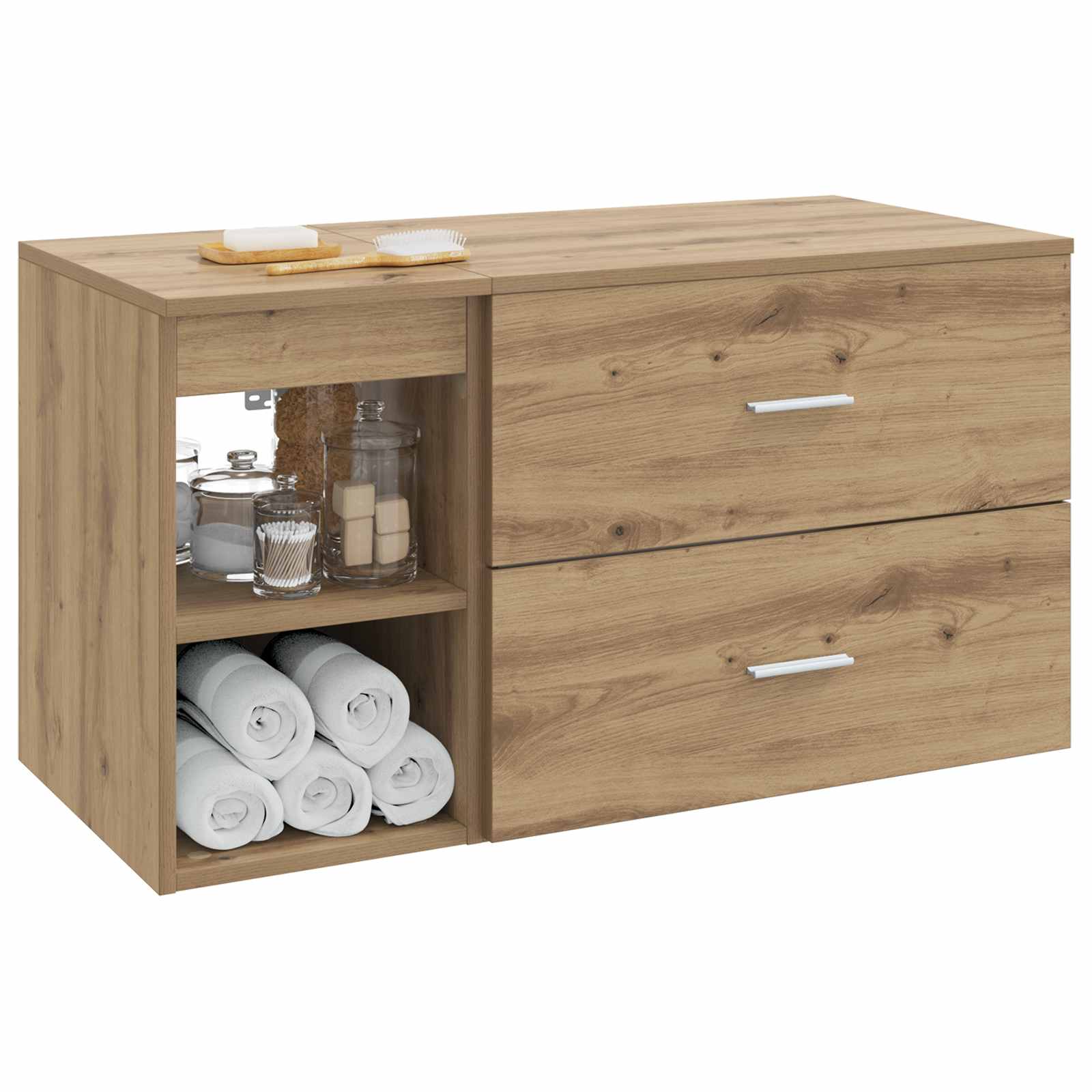 Σετ Επίπλων Μπάνιου 2 pcs Artisan Δρυς Επεξεργασμένο Ξύλο