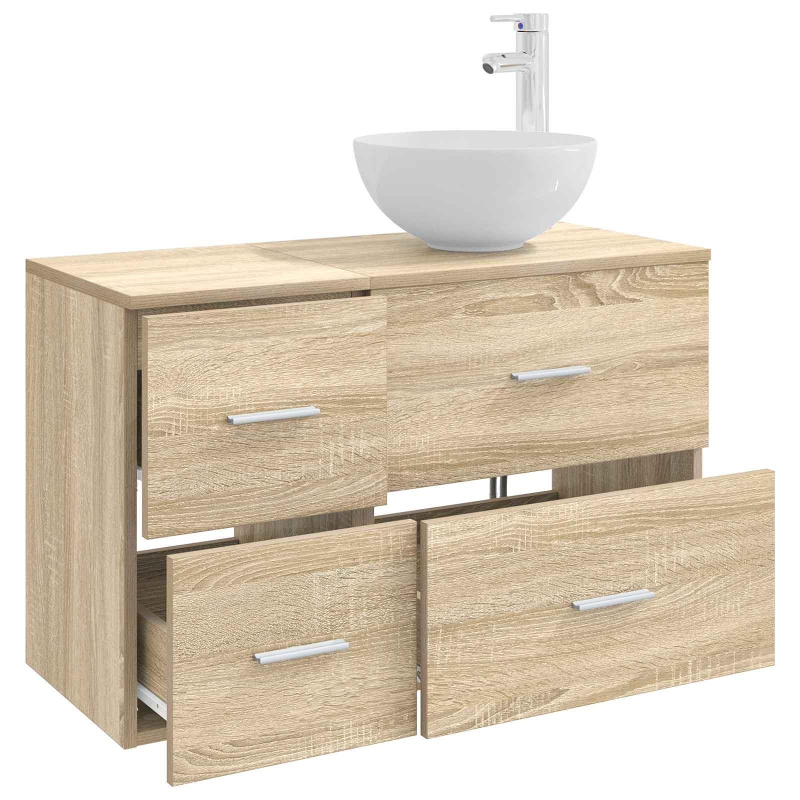 Σετ Επίπλων Μπάνιου 2 pcs Sonoma Δρυς Επεξεργασμένο Ξύλο