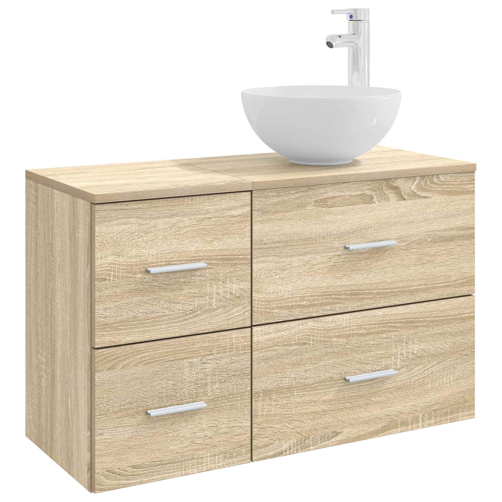 Σετ Επίπλων Μπάνιου 2 pcs Sonoma Δρυς Επεξεργασμένο Ξύλο