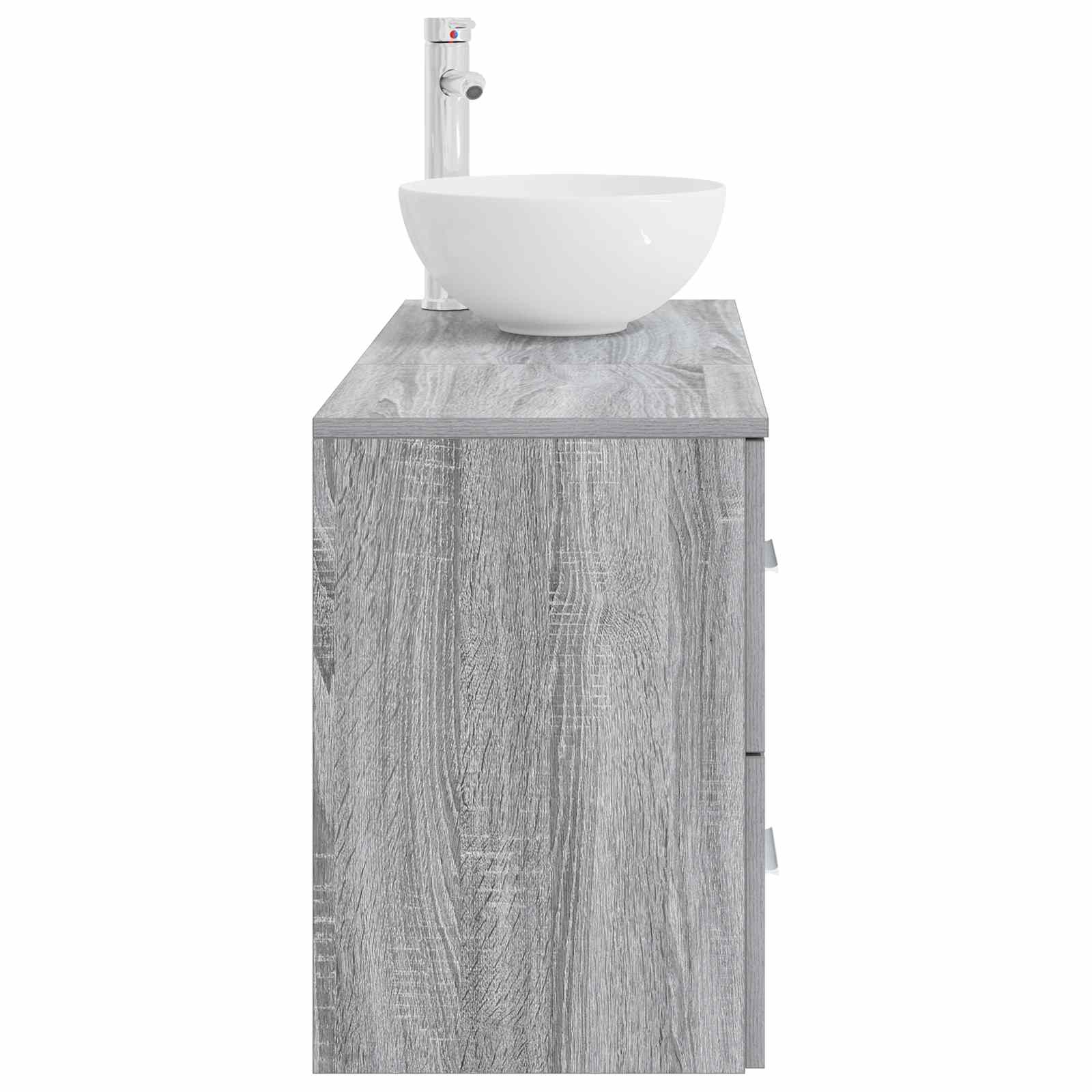 Σετ Επίπλων Μπάνιου 2 pcs Γκρι Sonoma Επεξεργασμένο Ξύλο - Pakobazaar