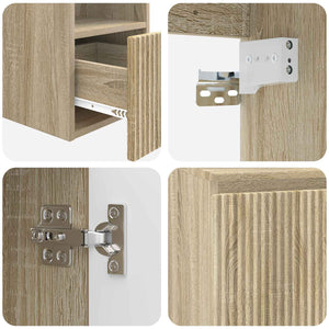 Σετ Επίπλων Μπάνιου 2 τμχ. Sonoma Δρυς Επεξεργασμένο Ξύλο - Pakobazaar
