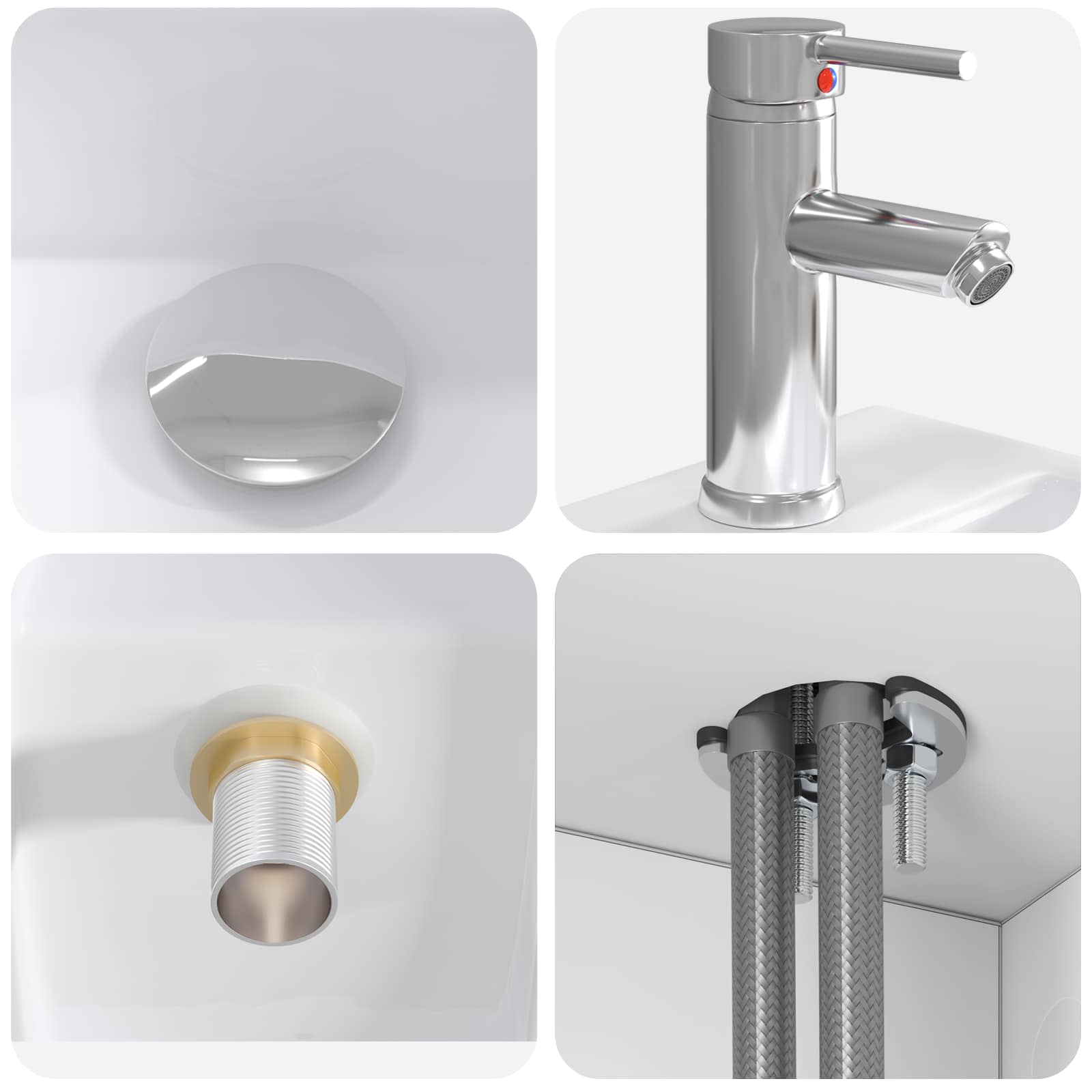 Σετ Επίπλων Μπάνιου 2 τμχ. Λευκό Επεξεργασμένο Ξύλο