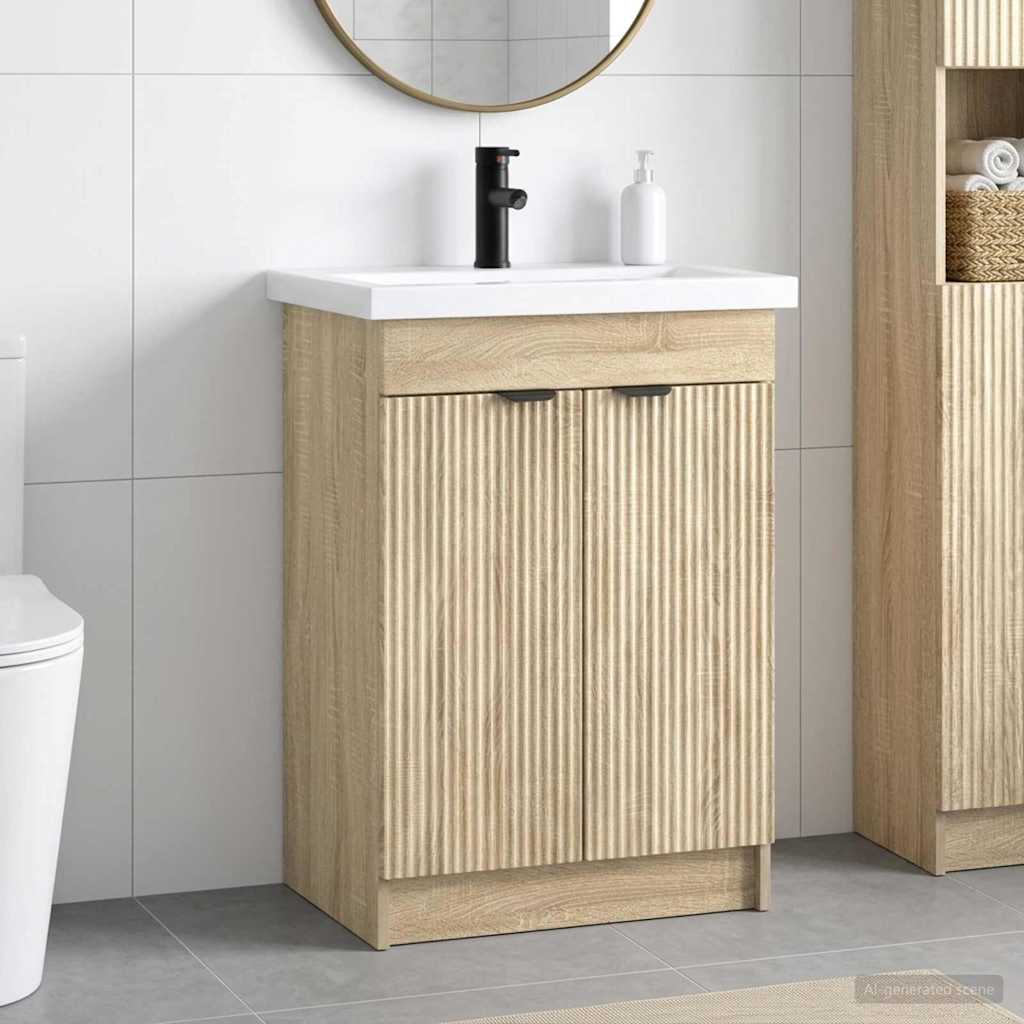 Σετ Επίπλων Μπάνιου Sonoma Δρυς 56 x 37,5 x 81 εκ