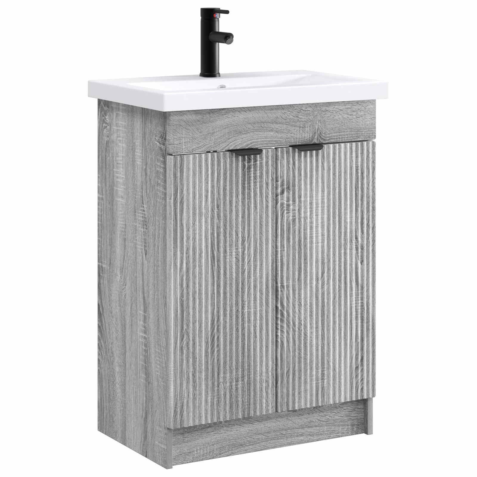 Σετ Επίπλων Μπάνιου Γκρι Sonoma 56 x 37,5 x 81 εκ - Pakobazaar