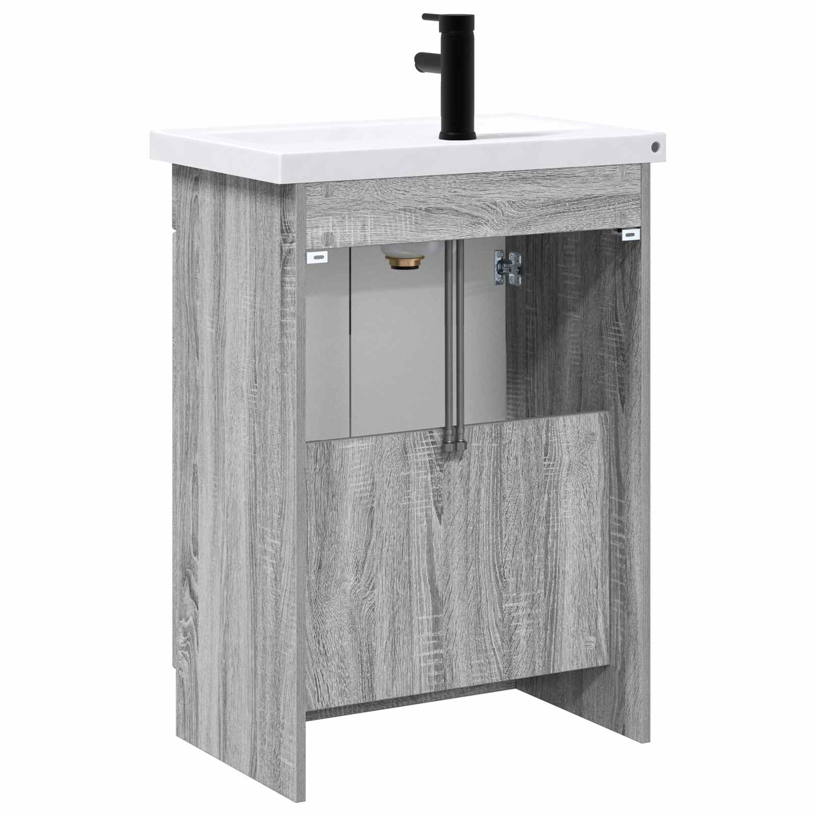Σετ Επίπλων Μπάνιου Γκρι Sonoma 56 x 37,5 x 81 εκ - Pakobazaar