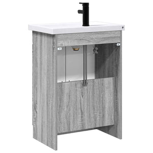 Σετ Επίπλων Μπάνιου Γκρι Sonoma 56 x 37,5 x 81 εκ - Pakobazaar