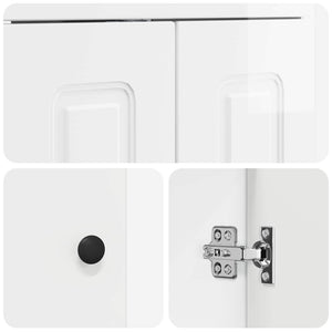 Σετ Επίπλων Μπάνιου Γυαλιστερό Λευκό 78,5 x 37,5 x 81 εκ - Pakobazaar