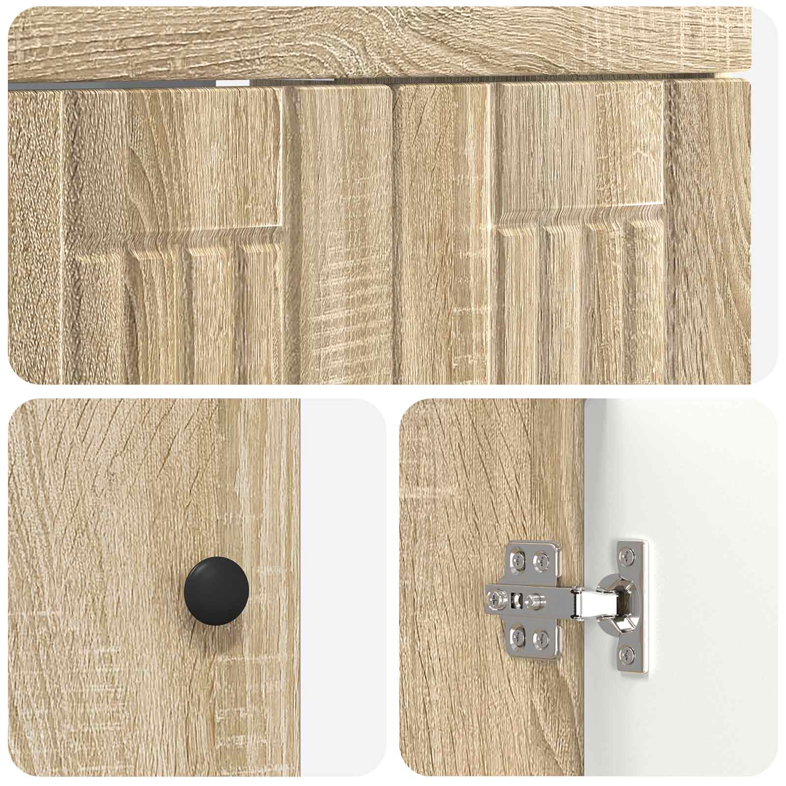 Σετ Επίπλων Μπάνιου Sonoma Δρυς 56 x 37,5 x 81 εκ - Pakobazaar
