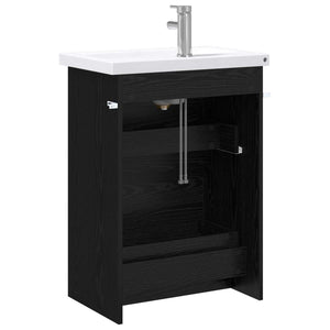 Σετ Επίπλων Μπάνιου Μαύρη Δρυς 61 x 40 x 84,5 εκ - Pakobazaar