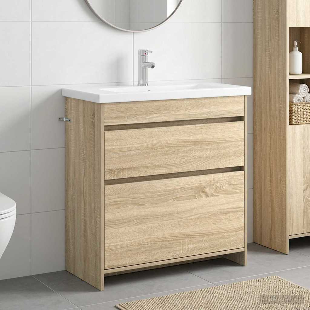 Σετ Επίπλων Μπάνιου Sonoma Δρυς 81 x 40 x 84,5 εκ
