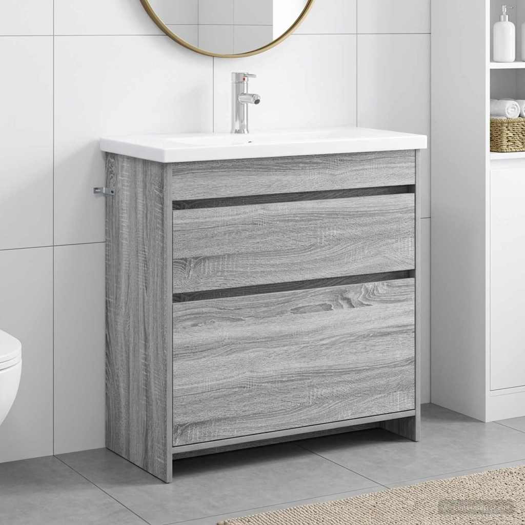 Σετ Επίπλων Μπάνιου Γκρι Sonoma 81 x 40 x 84,5 εκ