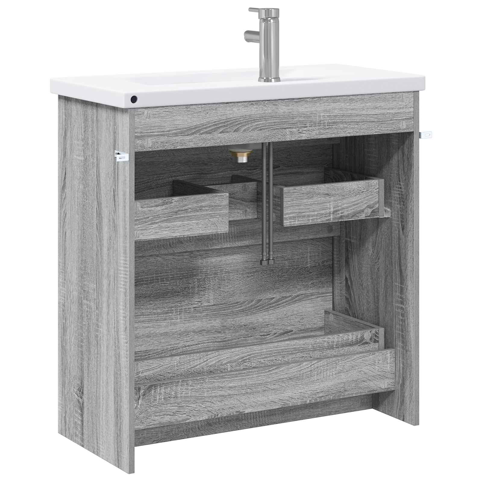 Σετ Επίπλων Μπάνιου Γκρι Sonoma 81 x 40 x 84,5 εκ