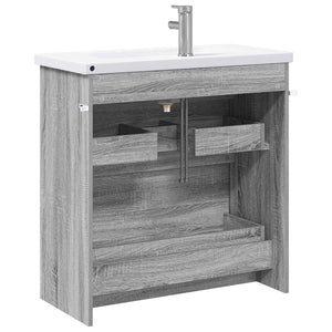Σετ Επίπλων Μπάνιου Γκρι Sonoma 81 x 40 x 84,5 εκ - Pakobazaar