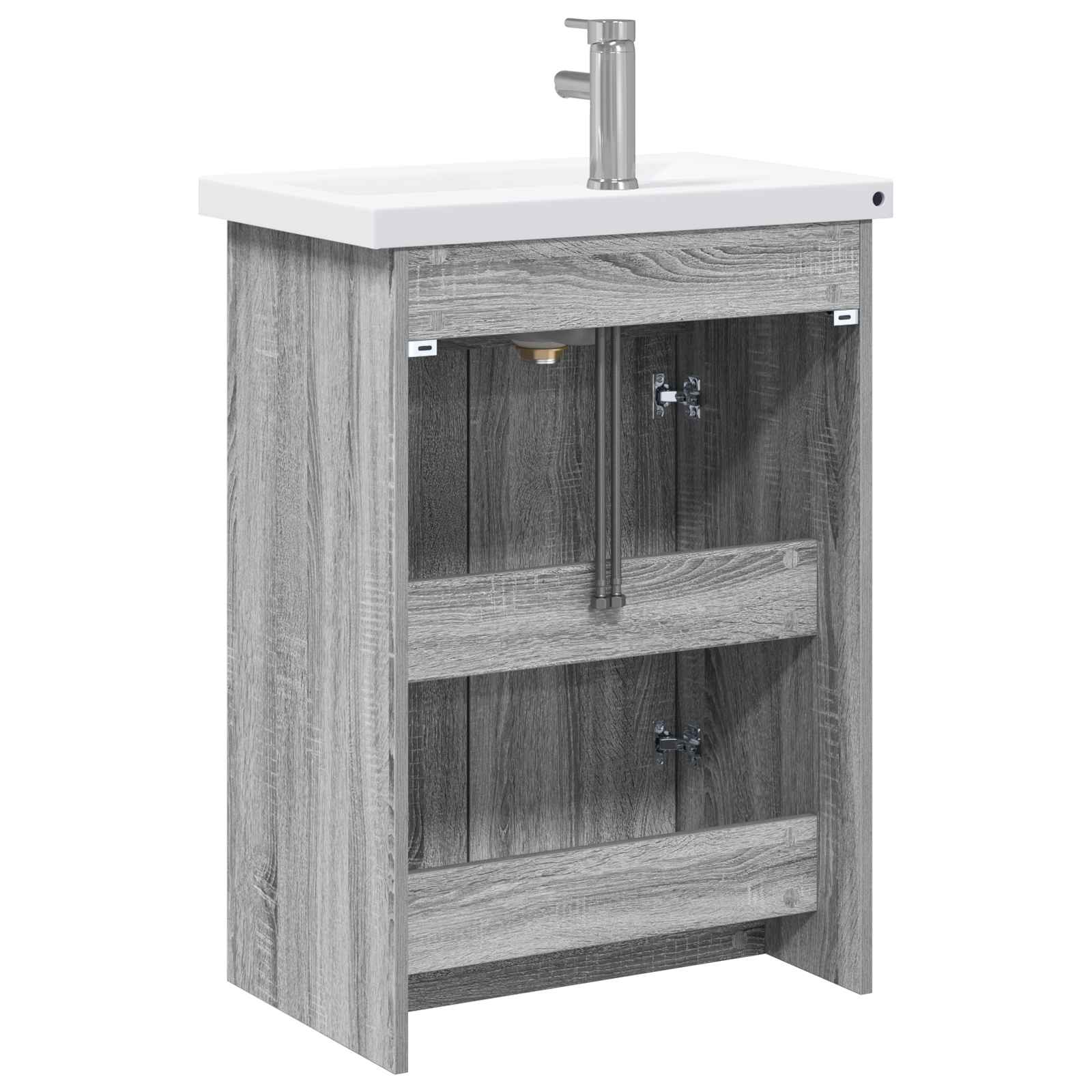 Σετ Επίπλων Μπάνιου Γκρι Sonoma 61 x 40 x 84,5 εκ - Pakobazaar