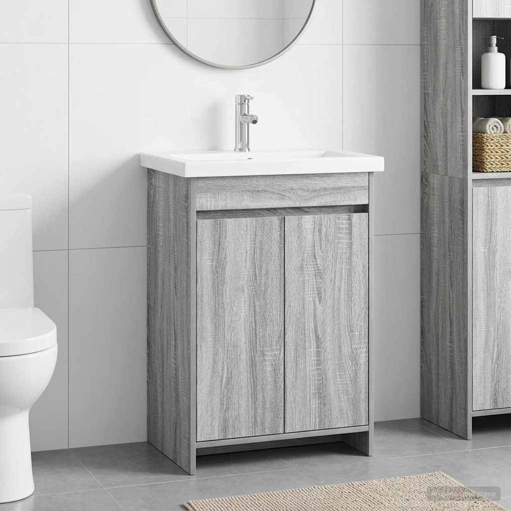 Σετ Επίπλων Μπάνιου Γκρι Sonoma 81 x 40 x 84,5 εκ